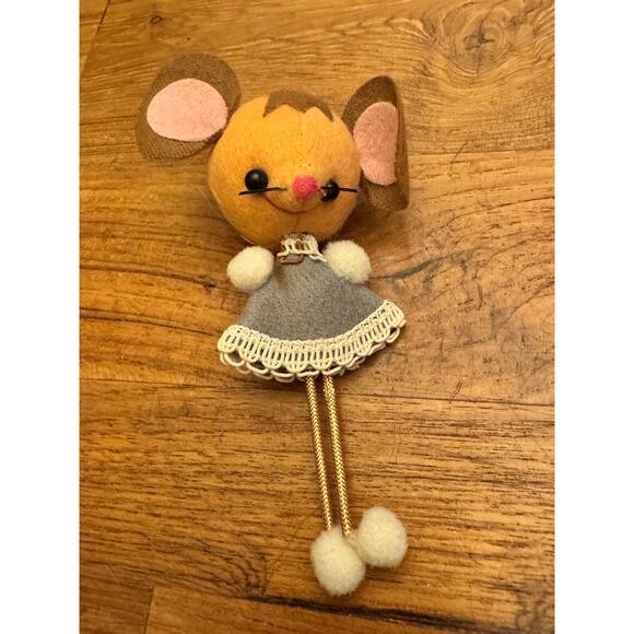 Vintage Kurt Adler felt mouse ornament - Picture 1 of 5